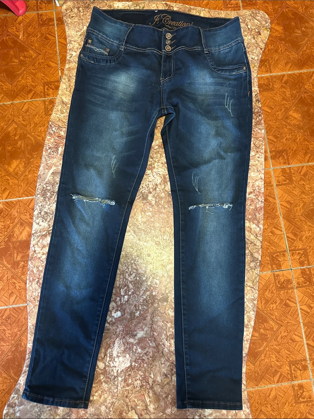 J.creations distressed jeans